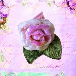 Pink Velvet Rose Hair Clip | Romantic Hair Accessory